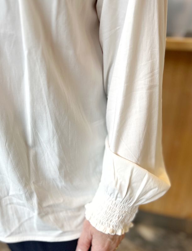 Sølvi bluse-topp broderi 
