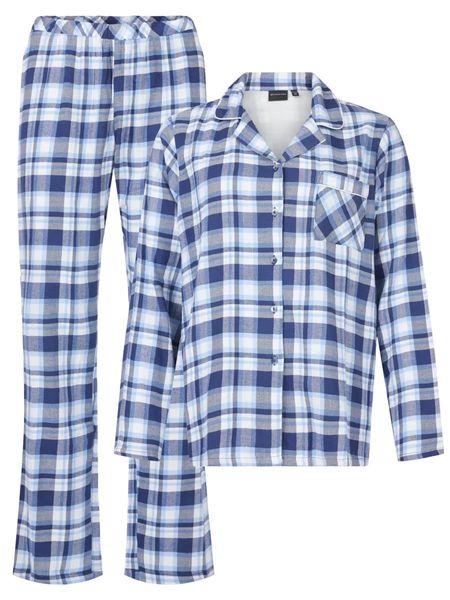 Hovedbilde Edel flanellpyjamas rutet blå