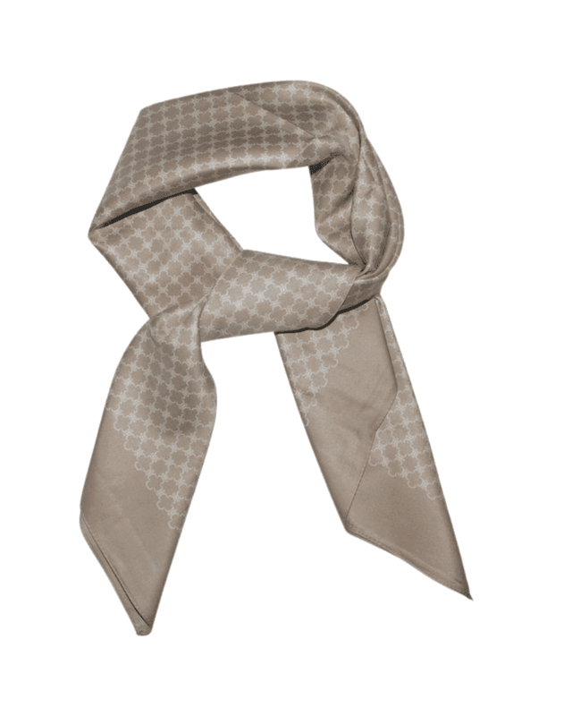 Skjerf småmønstret beige