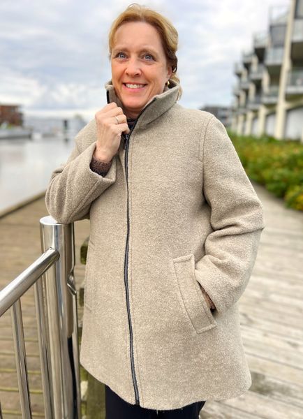 Hovedbilde Sylvia kåpejakke steingrå 